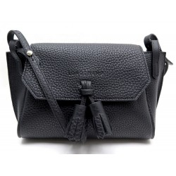 NEUF SAC A MAIN LONGCHAMP PENELOPE L2066843001 BANDOULIERE CUIR GRAINE NOIR 410€