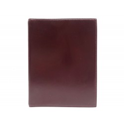 VINTAGE COUVERTURE AGENDA HERMES EN CUIR BOX BORDEAUX BURGUNDY DIARY COVER