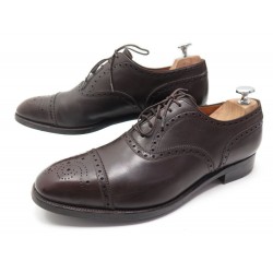 CHAUSSURES JM WESTON 310 RICHELIEU 9D 43 EN CUIR MARRON BOUT FLEURI SHOES 630€