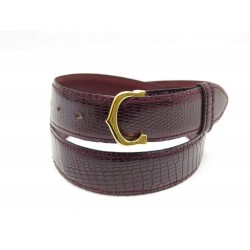 CEINTURE MUST DE CARTIER EN CUIR DE LEZARD BOUCLE METAL DORE T 66 74 BELT 460€