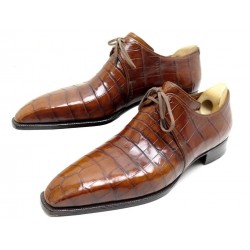 CHAUSSURES CORTHAY ARCA SUR MESURE 41 EN CUIR DE CROCODILE BERLUTI SHOES 13450€