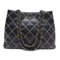 AUTHENTICITE SAC A MAIN CHANEL CUIR NOIR TRESSE 