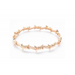 NEUF BRACELET DJLUA JONC BARBELES OR JAUNE 18CT 18.5GR YELLOW GOLD JEWEL 4595