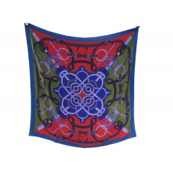 NEUF FOULARD CHALE HERMES EPERON D'OR CARRE EN CACHEMIRE & SOIE SCARF SHAWL 945