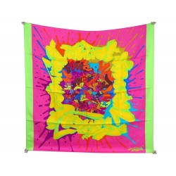 FOULARD HERMES GRAFF SOIE ROSE