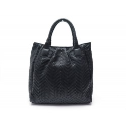 SAC A MAIN LE TANNEUR VICKY GM CABAS 37 CM EN CUIR TRESSE NOIR HAND BAG 300€