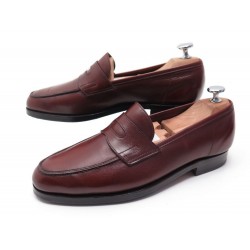 CHAUSSURES JOHN LOBB MOCASSINS CLASSIQUES 6.5E 40.5 CUIR BORDEAUX LOAFERS 1150€