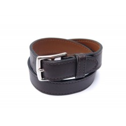 BRACELET HERMES ETRIVIERE DOUBLE TOUR T 15-18 CM EN CUIR CHAMONIX MARRON 490€