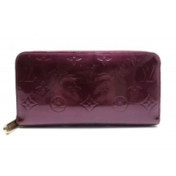 PORTEFEUILLE LOUIS VUITTON ZIPPY CUIR MONOGRAM VERNI M90416 BORDEAUX +BOITE 660€