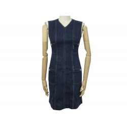 ROBE CHANEL DENIM SANS MANCHES 36 