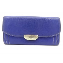 PORTEFEUILLE LANCEL ADJANI CUIR GRAINE VIOLET 