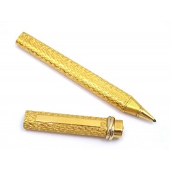 NEUF STYLO BILLE MUST DE CARTIER TRINITY ANNEAUX 3 ORS PLAQUE BALLPOINT PEN 320€