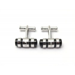 BOUTONS DE MANCHETTES MONTBLANC 106681 EN ARGENT SILVER 3 RINGS CUFFLINKS 395€