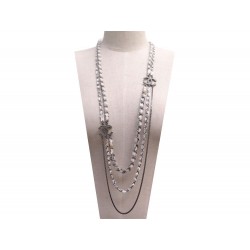 COLLIER CHANEL SAUTOIR LOGO CC 90 CM EN CHAINE METAL ENTRELACEE NECKLACE 1250€