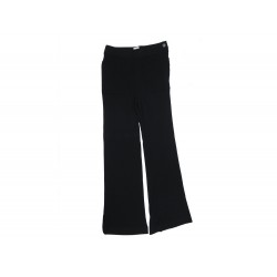 NEUF PANTALON HERMES 36 S EN VISCOSE NOIR FEMME WOMEN BLACK TROUSERS 1300€