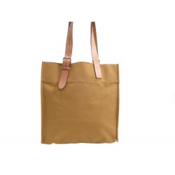 NEUF SAC MAIN HERMES ETRIVIERE CABAS EN TOILE JAUNE HAND BAG PURSE CANVAS 1518€