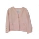 VESTE TAILLEUR CHANEL BOUTIQUE 40 L TWEED LAINE ROSE BOUTON CC DORE JACKET 3900