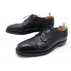 CHAUSSURES CHURCH S GRAFTON DERBY 9F 43 CUIR NOIR BOUT FLEURI BLACK SHOES 690