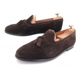 CHAUSSURES BOWEN MOCASSINS A PAMPILLES 10 44 DAIM EMBAUCHOIRS LOAFERS SHOES 345