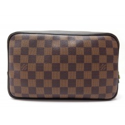 POCHETTE LOUIS VUITTON TROUSSE DE TOILETTE TOILE DAMIER EBENE TOILET CLUTCH 550€