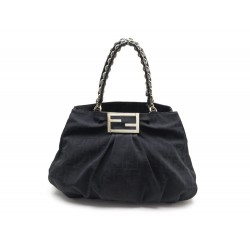 SAC A MAIN FENDI ZUCCA MIA 8BR616 TOILE MONOGRAMMEE NOIRE CANVAS HAND BAG 1180€