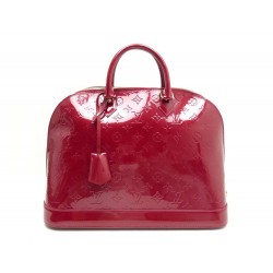 SAC A MAIN LOUIS VUITTON ALMA GM CUIR VERNIS MONOGRAM ROUGE RED HAND BAG 2900€