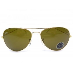 NEUF LUNETTES DE SOLEIL RAY BAN B&L USA AVIATOR PILOTE 58/14 DORE & MARRON 159€