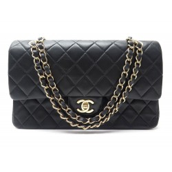 SAC A MAIN CHANEL TIMELESS CLASSIQUE BANDOULIERE CUIR MATELASSE NOIR PURSE 4800€