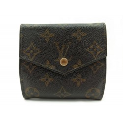 PORTEFEUILLE LOUIS VUITTON PORTE MONNAIE ELISE TOILE MONOGRAM MARRON WALLET 435€