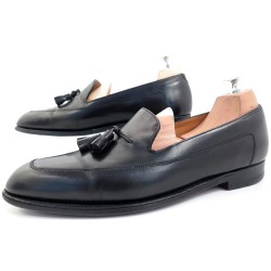 CHAUSSURES JOHN LOBB BUCKINGHAM MOCASSINS 8.5E 43 CUIR NOIR LOAFER SHOES 1055€