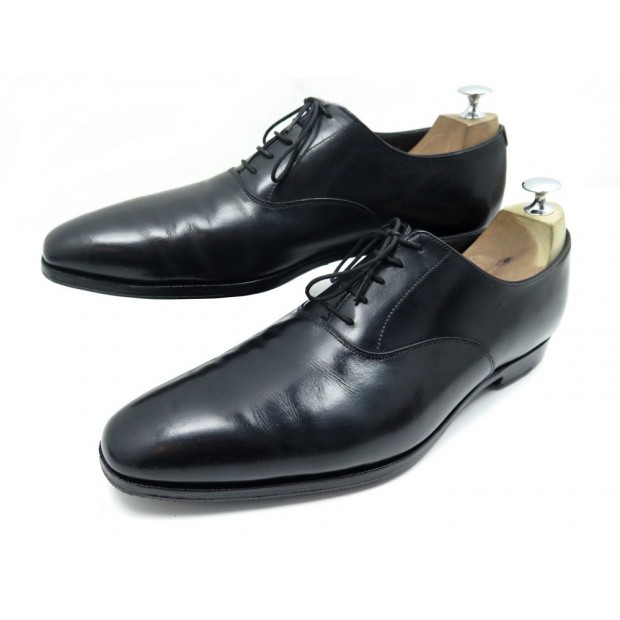 CHAUSSURES CROCKETT & JONES WEMBLEY 9.5 43.5 RICHELIEU EN CUIR NOIR SHOES 510€