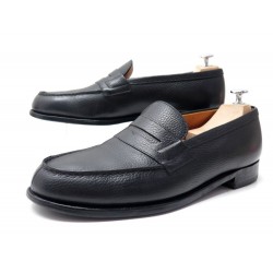 CHAUSSURES JM WESTON MOCASSINS 180 10.5E 45 LARGE CUIR GRAINE NOIR SHOES 610€