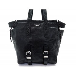 NEUF SAC A MAIN ZADIG & VOLTAIRE BIANCA XL WGAP2035F EN CUIR NOIR HAND BAG 495€