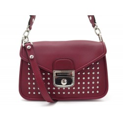 NEUF SAC A MAIN LONGCHAMP MADEMOISELLE ROCK BANDOULIERE CUIR BORDEAUX BAG 790€