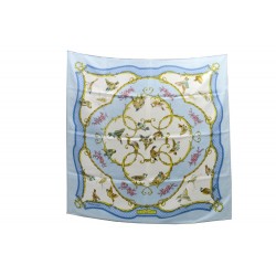 FOULARD HERMES LA CLE DES CHAMPS CARRE EN SOIE BROCHEE JACQUARD BOITE SCARF 350€