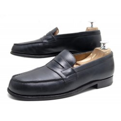 CHAUSSURES JM WESTON MOCASSINS 180 6.5C 40.5 EN CUIR NOIR LOAFERS SHOES 610€