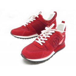 NEUF BASKET LOUIS VUITTON RUN AWAY DAIM ROUGE 