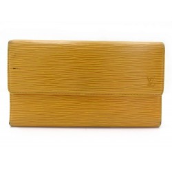 PORTEFEUILLE LOUIS VUITTON SARAH PORTE MONNAIE EN CUIR EPI JAUNE WALLET 570€