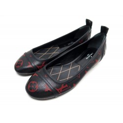 NEUF CHAUSSURES LOUIS VUITTON NEW REVIVAL 34 BALLERINES EN TOILE MONOGRAM 550€