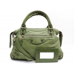 SAC BALENCIAGA CUIR VERT 