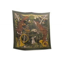 FOULARD HERMES CHASSE AU BOIS DE PARCEVAUX CARRE EN SOIE & CACHEMIRE SCARF 630€