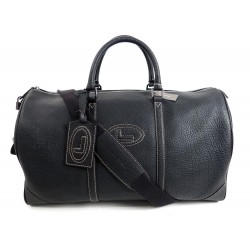 NEUF SAC DE VOYAGE A MAIN LANCEL NUM 7 A05048 EN CUIR NOIR BANDOULIERE BAG 790