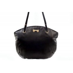 SAC A MAIN NINA RICCI NOEUD CUIR NOIR 