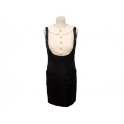 NEUF ROBE CHANEL P34027 SANS MANCHE 36 S SOIE NOIR BEIGE + HOUSSE DRESS 2200€