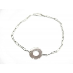 BRACELET DINH VAN CIBLE OR BLANC 