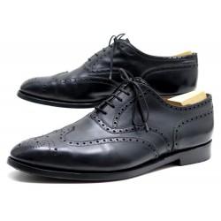 CHAUSSURES JM WESTON 375 RICHELIEU BOUT FLEURI 9E 43 CUIR NOIR EMBAUCHOIR 835€