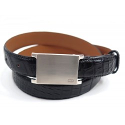 NEUF CEINTURE CHRISTIAN DIOR MONSIEUR T 80 EN CUIR ALLIGATOR LEATHER BELT 1200€