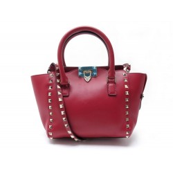  NEUF SAC A MAIN VALENTINO ROCKSTUD PM CUIR ROUGE 