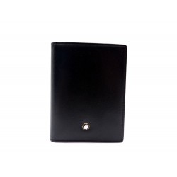 PORTE CARTES DE VISITES MONTBLANC MEISTERSTUCK CUIR NOIR BLACK CARD HOLDER 150€