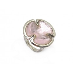 BAGUE DAUM PENSEE T 48 9.9 GR EN ARGENT MASSIF 925 VERRE ROSE SILVER RING 250€